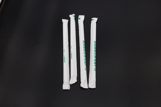 Disposable PLA Biodegradable Drinking Straw Compostable Individually Packaged Smoothie Transparent